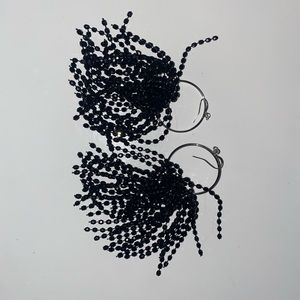 Black dangly earrings